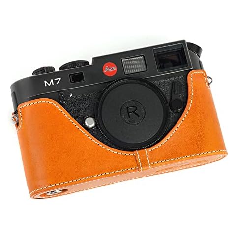 TP Handmade Genuine Real Leather Half Camera Case Bag Cover for Leica M7 M6 (Yellow, Camera Case) Cover
