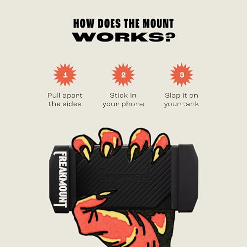 FREAKMOUNT Motorcycle Smartphone Mount, Compatible with Metal Surfaces & Motorcycles, Steel Blue