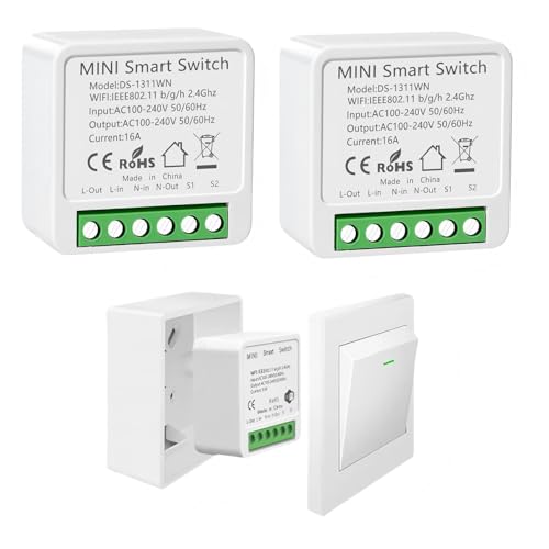 Lot de 2 Modules Interrupteur WIFI 16A Tuya/Smart Life