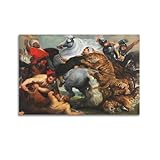 Paul Rubens Poster, Motiv: Jagdtiger Tiger, bedruckte 
