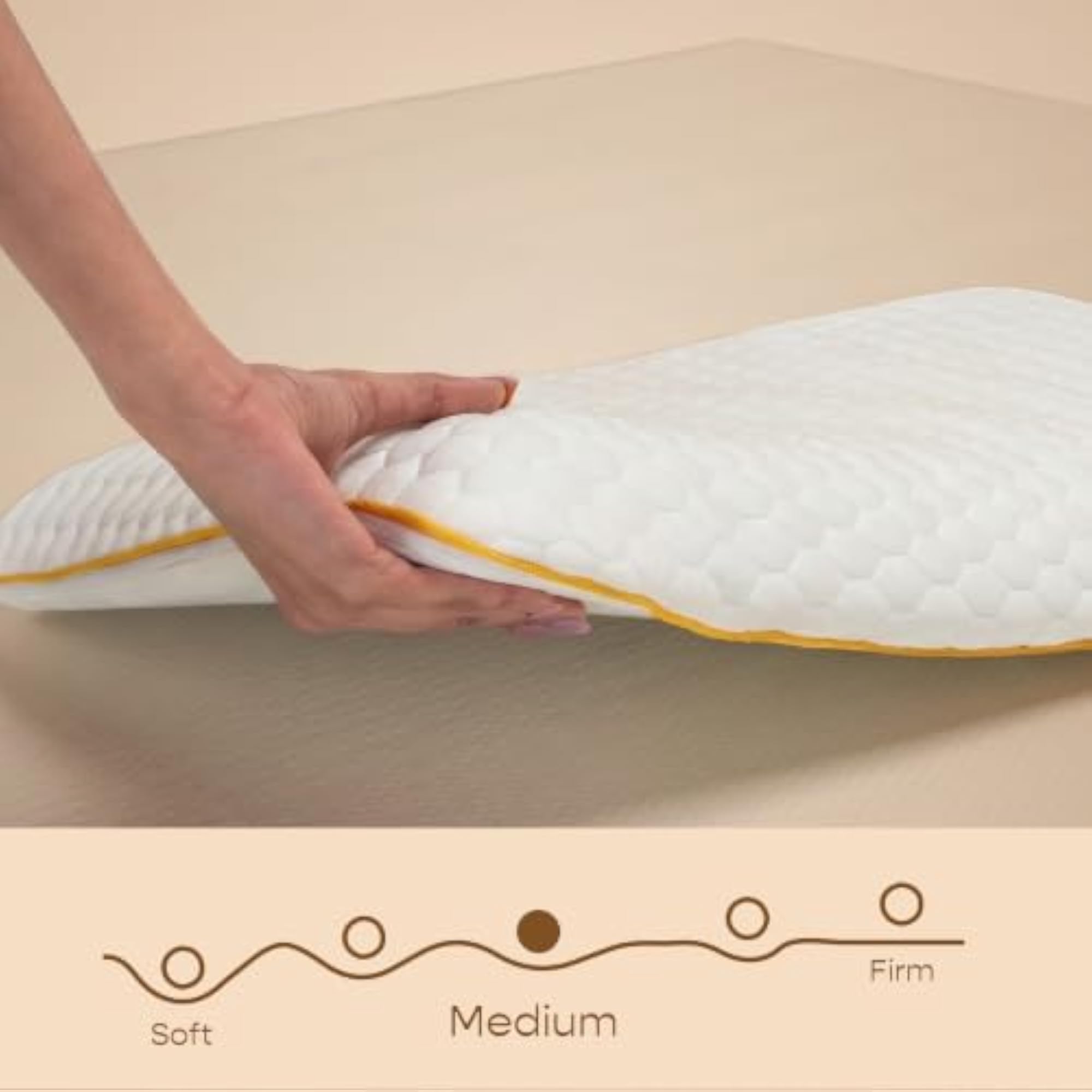 Slim Memory Foam Pillow for Spine Alignment & Pain-Relief