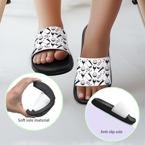 Image of Unisex Slides for Girls Boys Comfortable Slippers Slides Non-slip Shower Shoes House Fashion Thick for Indoor & Outdoor Gifts