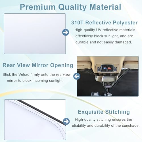 Image of Premium Windshield Sun Shade for 2019-2025 2026 Dodge RAM 1500, Reflective 310T Material Front Window Sun Visor Blocks UV Rays Foldable Sunshade