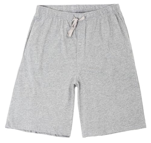 Pajama Shorts for Men, Soft Cotton Knit Pajama Bottoms with Pockets3