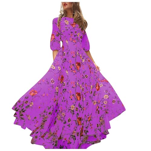 Robe longue en mousseline de soie florale WWricotta de coupe ajustée