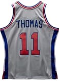 Mitchell & Ness Isiah Thomas Detroit Pistons 1982/83 Mens Gray Swingman Jersey (US, Alpha, Medium, Regular, Regular, Gray)
