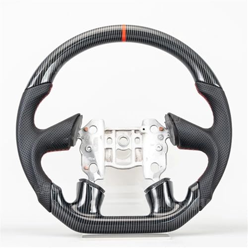 COTUND Volante Compatible con Chevrolet Corvette C5 2005 2006 2007, Fibra de Carbono con Acabado hidrográfico, Forma de D, Fondo Plano. Accesorios for Coche.