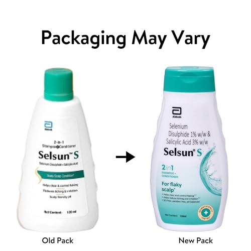 Image of Selsun S 2 in1 Anti-Dandruff Shampoo + Conditioner 120ml (Pack of 2)