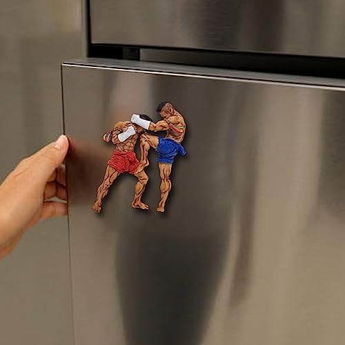Imán decorativo Muay Thai de resina 4.5" x 3" x 0.5" miniatura 3