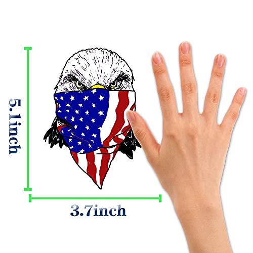 Image of 2 Pack Funny American Eagle Car Decals Stickers, Reflective Vinyl Stickers Van Trucks Women Men Motorcycle Laptop Decals Skateboard Bike Bumper Window