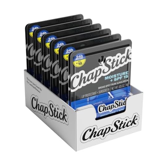 ChapStick Moisturizer Original Lip Balm Tubes, SPF 15 and Skin Protectant - 0.15 Oz (Pack of 12)
