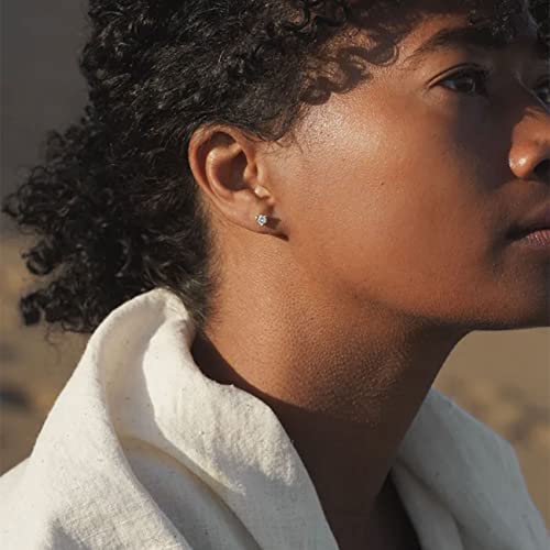 6 Pairs Gold Studs Earrings For Women Hypoallergenic Small Hoop Earrings Cubic Zirconia Gold Huggie Hoop Earrings Set Gold Tiny Cartilage Hoops 925 Sterling Silver Earrings Set For Women Girls #TOP4