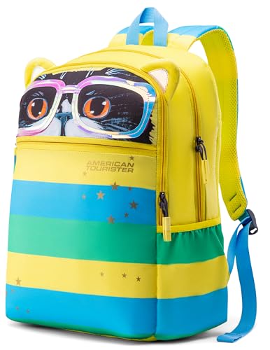 Image of American Tourister Smoodle+ | 30 Ltrs | 2 Compartments | Bottle Pocket | Ergonomic Padded Back Panel & Shoulder Straps | Kids Backpack | 1 Year International Warranty | Yellow