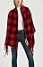 Wander Agio Women's Fashion Long Shawl Winter Warm Lattice Large Scarf Small Plaid Red Black