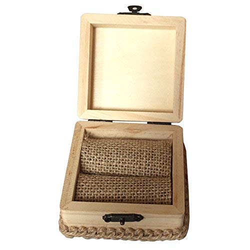 Elegante Scatola per FEDI Nuziali in Legno Stampato I DO Portafedi Nuziali Scatola Regalo per Gioielli Porta Anelli rustici