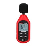 UNI-T UT353 Dezibel-Messgerät, digitales Schallpegelmessgerät, 30–130 dB, Audio-Geräusch-Lautstärkenmessgerät, max/min, schnell/langsam, Datenspeicherung, LCD-Hintergrundbeleuchtung, automatische