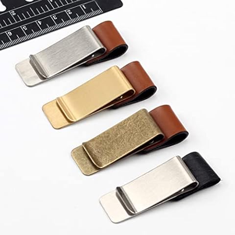 Audoloku 4Pcs Pen Clip for Notebook Pen Loop Holder for Notebooks PU Leather Pen Holder Pen Sleeve Pen Clips for Journal, Planner, Notebook Cover