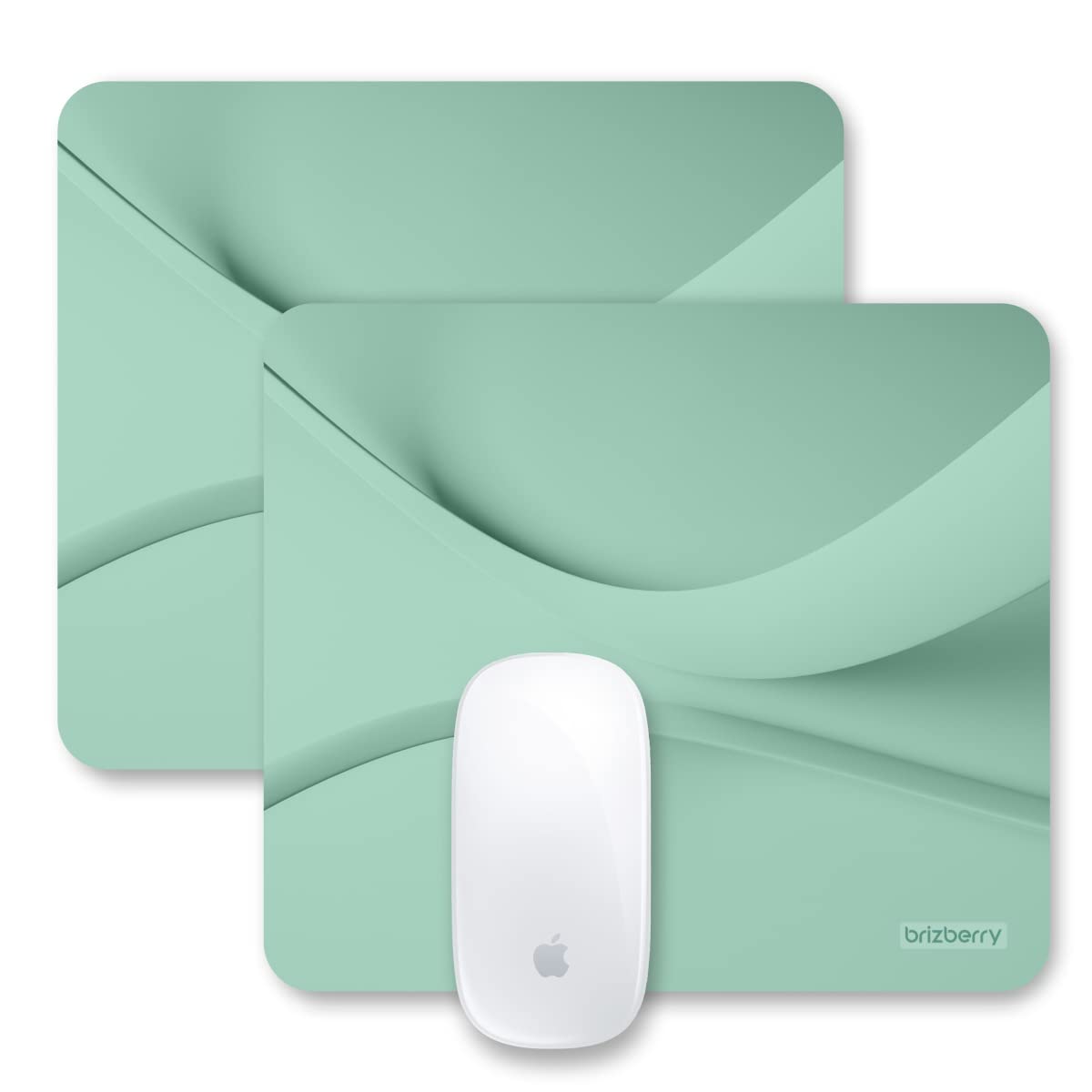 ARTBRIZ® Brizberry Art-Pro Mouse Pad, Optimised for Speed and Precision, Premium Anti Skid Rubber Base, for Office Desktop Laptop PC Mac, 240mm x 240mm x 3mm (114S - Pack of 2)