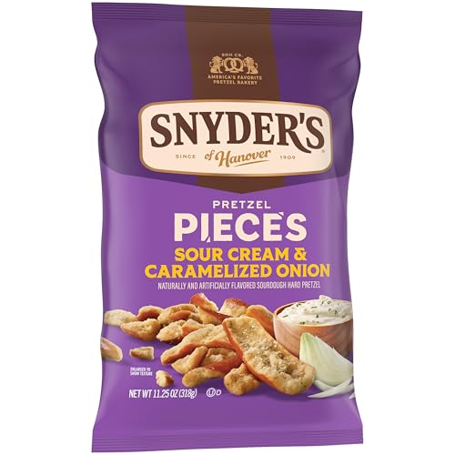 Image of Snyder's of Hanover Sour Cream & Caramelized Onion Pretzels, 11.25 Oz Bag