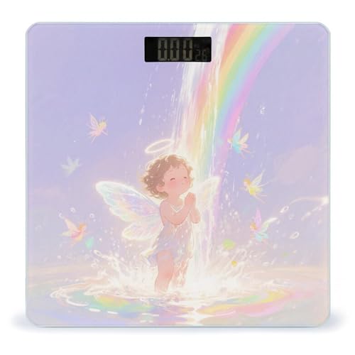 Báscula digital para baño Watercolor Angel, capacidad 400 lb miniatura 1