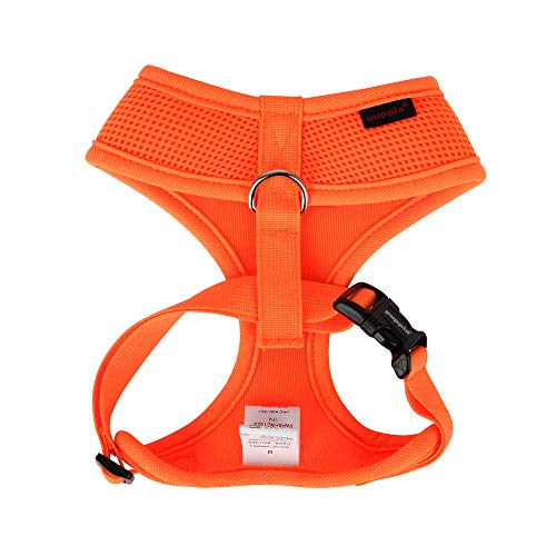 Puppia Hundegeschirr in Neonfarben - Hochwertig und Komfortabel - Auch als Welpengeschirr verwendbar, Orange, S, PAPA-AC1325-OR-S