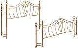 Coaster Fine Furniture 300171q Metal Bed Headboard and Footboard, Queen, Gold Finish