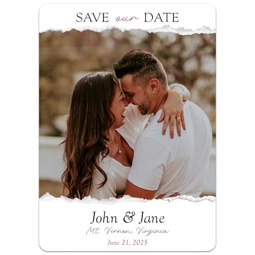Custom Save the Date Cards for Weddings - Personalized Save the D...