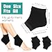Sibba 3 Pairs Moisturizing Heel Socks Ventilate Gel Heel Open Toe Socks Soft Silicone Socks for Dry Hard Cracked Skin Breathable Reusable SPA Foot Protector Day Night Care Skin Black