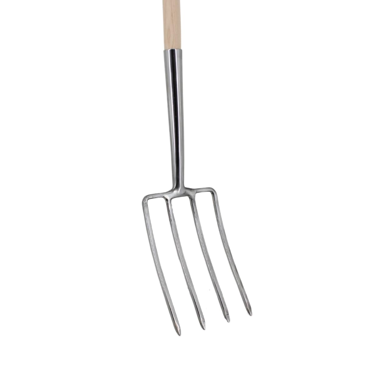 Rekord - Grabegabel aus Edelstahl - 4 Zinken, 76 cm Eschenholz T-Stiel