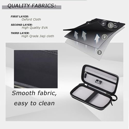 Image of Tourmate Hard Case for DR-05 /DR-05X /DR-05XP Stereo Handheld Digital Audio Recorder - Travel Box for Xvive XV1-R Recorder(Only Case) (Black & Gray, DR-07X)