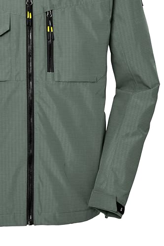 killtec Jungen Funktionsjacke ist wasserdicht/Outdoorjacke mit Kapuze KOS 140 BYS JCKT, oliv, 140, 43001-000