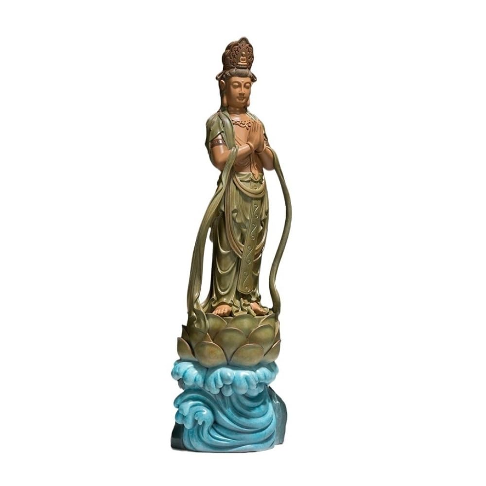 CHICKEN Bronze Living Room Ornaments Creative Home Living Room Desktop Decorations, Copper Guanyin Ornaments, Porch Office, Crafts Ornaments to Attract Wealth