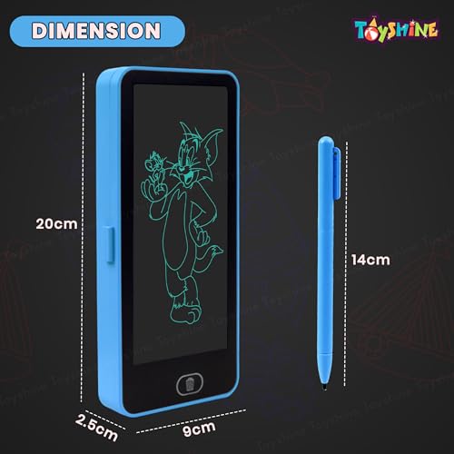 Image of Toyshine 2 in 1 Digital LCD Writing Pad Children Doodle Board with Pencil Box for Kids 3-10 Years Old Boys /Girls Gifts Education Learning Toy, Blue