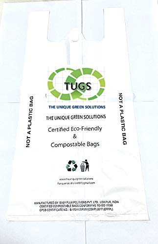 Tugs Biodegradable & Compostable Certified Eco-Friendly Carry Bags.++ With Complimentary 1 Plantable Seed Pen ++ (9x12) 1