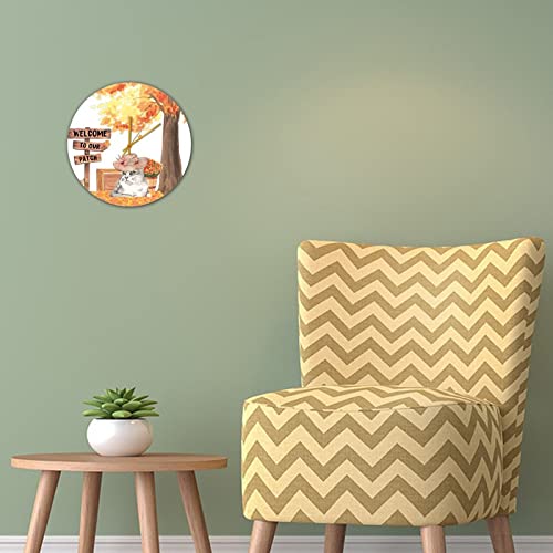 Horloge murale bois véritable motif chat d'érable design rétro 38cm