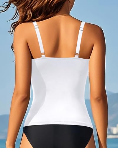 Image of Aqua Eve Tankini Tops for Women Swimwear Top Only Tummy Control Bathing Suit Top No Bottom (Available in Plus)
