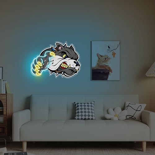 Image of Dog's Paw Cool Stuff for Boys Room,Neon Lights for Bedroom,Bar Decorations for Home,Neon Signs for Wall Decor,Led Signs for Bedroom Wall,Sports Room Decor