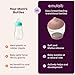 Emulait Glass Classic Baby Bottle for Newborns and Infants, Natural Breast-Like Shape 1, Color Light, Anti-Colic Venting, Soft Silicone Nipple, Easy-Latch, Glass Nursing Bottle for Feeding, 8oz