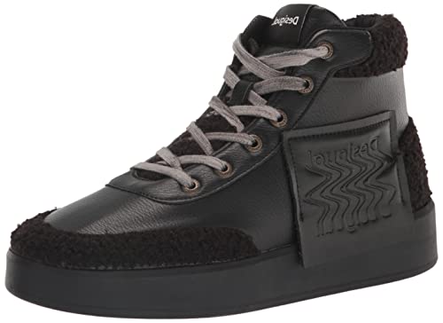 Desigual Damen Shoes_Fancy HIGH Patch 2000 Black Sneaker, 41 EU