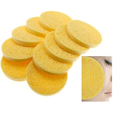 New 10 x Cellulose Facial Sponges Natural Facial Cleansing Sponge Face Sponge Cover