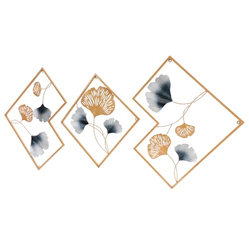 Ginkgo decoración de pared de hierro para crear un ambiente relajante y moderno en el dormitorio