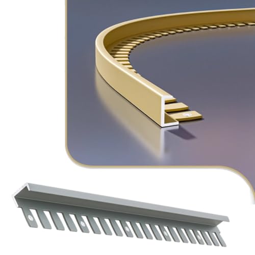 RTVGNSZSJL Perfil De Borde Flexible para Baldosas Y Escaleras 135cm 2 Piezas Perfil Angular para Suelos, Perfil Aluminio para Escalón, Bordes De Laminado(Light Yellow,18mm/0.7)