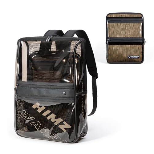 HIMZ WARRIOR Heavy Duty Clear Backpack 14inch Laptop Bag See Through Backpack with Reinforced Straps Stadium Approved for Sports & Concerts
