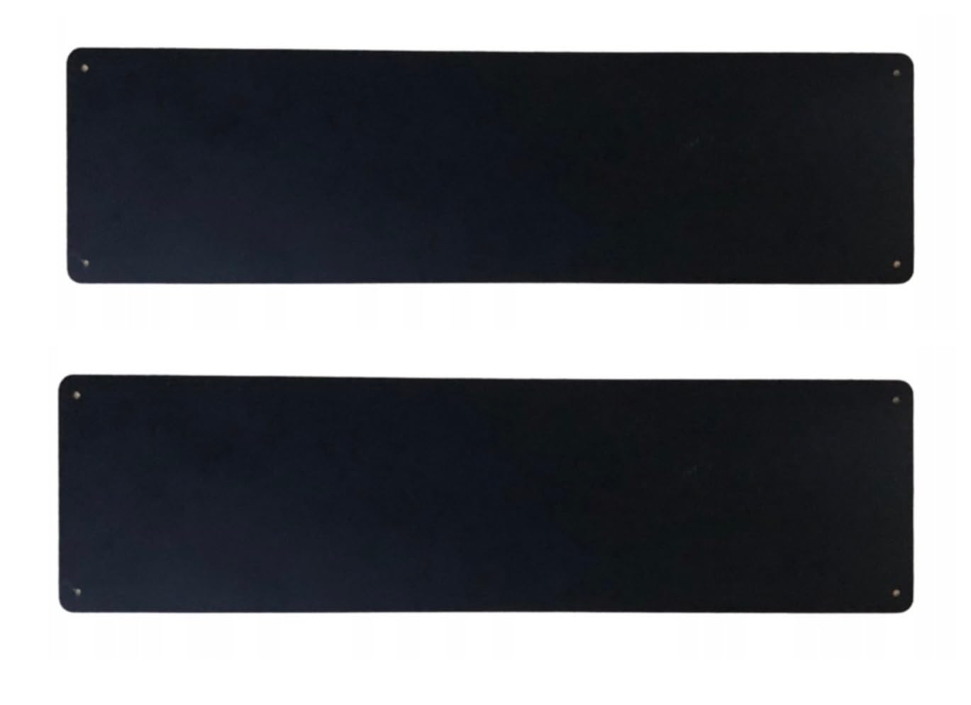 2 x Lavagna Magnetica da Parete in Acciaio Nera 80x22 cm, Black Memo-Board, Pannello Magnetico per Calamite, Lavagna da Cucina, Ufficio, Camera dei Bambini