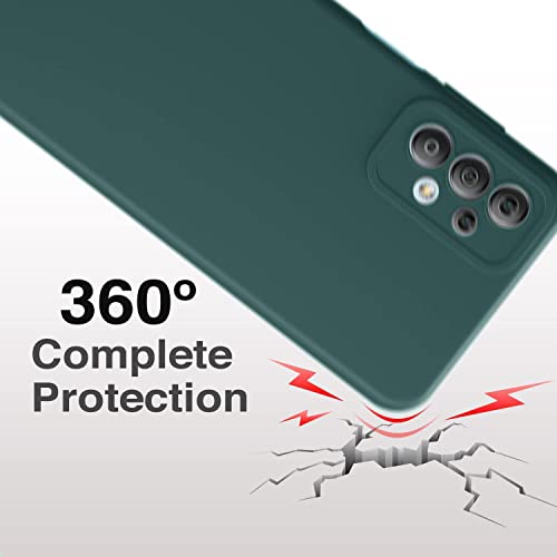 Image of WOW IMAGINE Ultra Slim Soft Rubberised Back Cover | Inner Velvet Fabric Lining | Matte Silicone Flexible Camera Protection Back Case for Samsung Galaxy A33 5G - Green