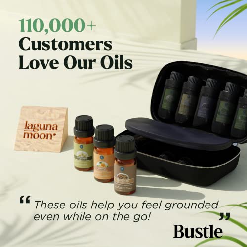 Essential Oils Set - 10pc Aromatherapy Oil in Portable Bag - Diffusers, Humidifiers, Yoga Room, Massages, Candle Making, Soaps - Peppermint, Tea Tree, Lavender, Eucalyptus, Lemongrass (10mL) - Thumbnail 7