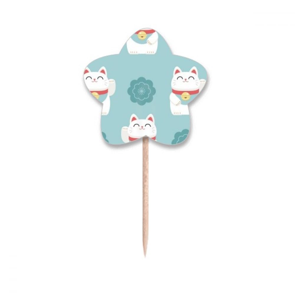 Cure-dents drapeaux étoiles Lucky Cats pour éviter les doigts gras