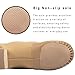 Asyusyu Jazz Shoes for Girls and Boys,Soft Vegan Leather Dance Slippers for Big Kid-4,Brown