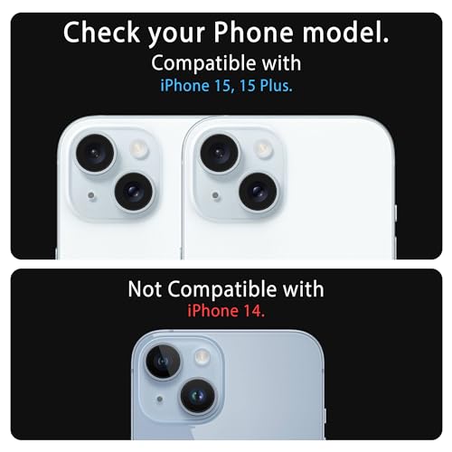 Image of ArmourPro Premium Camera Lens Protector Tempered Glass Compatible For iPhone 15 and iPhone 15 Plus Tough HD Individual Aluminum Alloy Rings 9H Camera Cover , Scratch-Resistant,Camera Lens Protection| Blue
