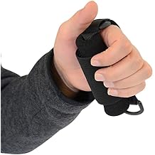 Universal Cuff Utensil Holder Strap Elderly Hand Strap for Holding Holds Utensils Writing Aids Parkinson Arthritis Tremors Patient Eating Assistance Black